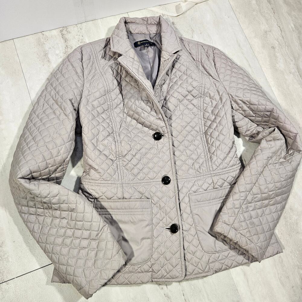 Brooks Brothers Gray Diamond Quilted Blazer Jacket Size 4